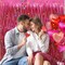 Hot Pink Backdrop Curtains - 3 Pack of 3.2x8.2ft Hot Pink Foil Fringe Curtains Streamers Backdrop for Birthday Party Valentines Backdrop Decorations